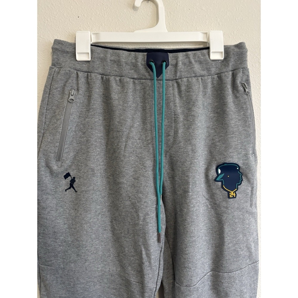 Baseballism The Kid 24 Jogger Sweatpants Gray Mens Large Zip Pocket - Picture 4 of 12